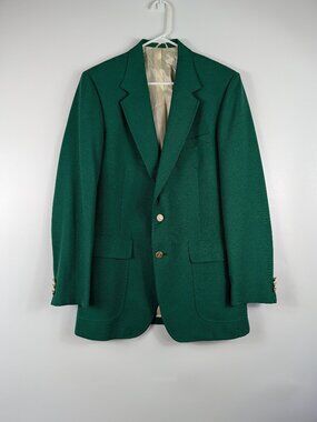 VTG Arnie 2 Button Sport Coat Golf Umbrella Logo Arnold Palmer Wool Blend 40L